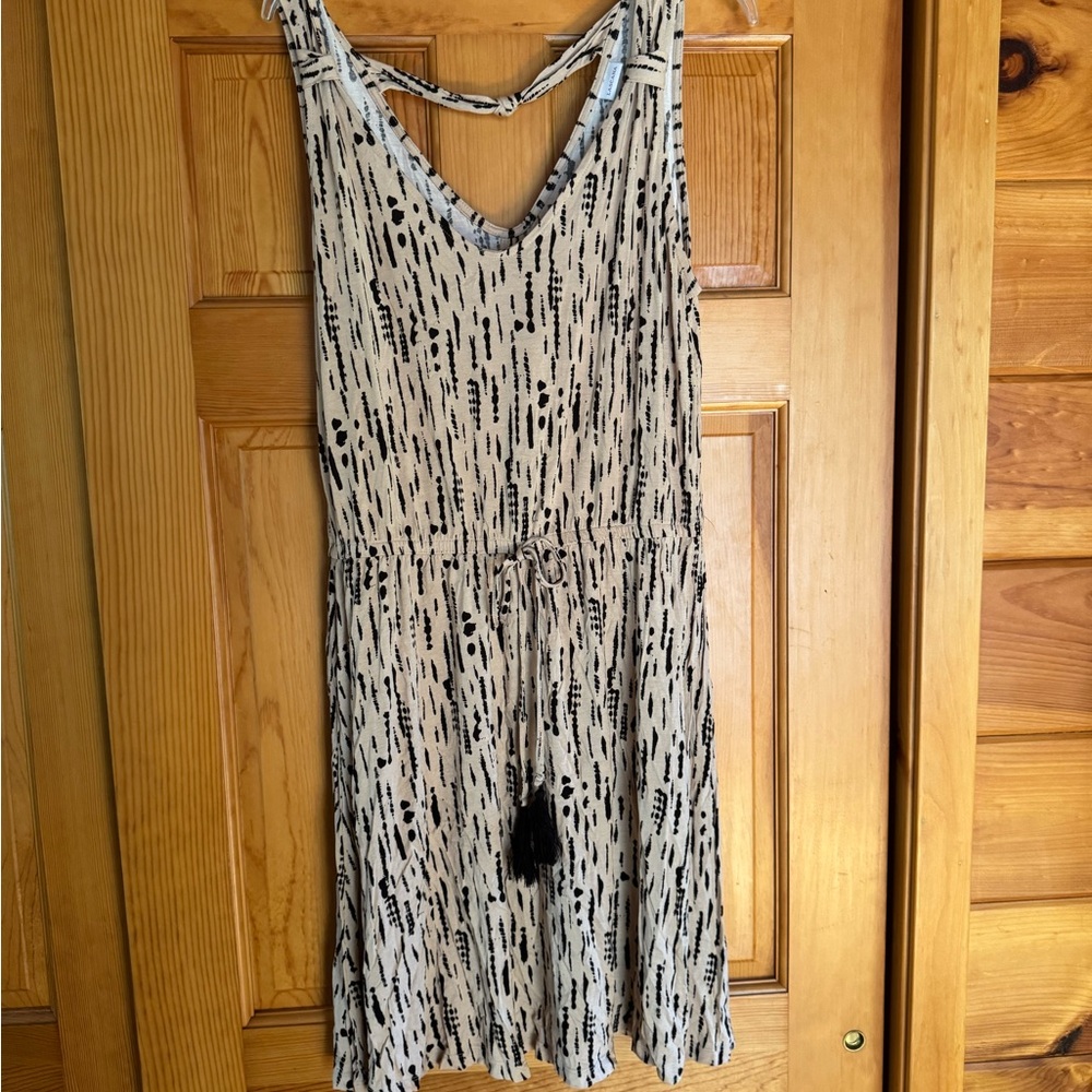 LASCANA Beige and Black Mini Dress